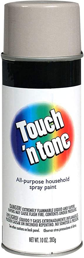 Touch N Tone Spray Paint, General Purpose, Oil Formula, Interior and Exterior Use, 20 Minutes Dry Time. Ideal for Plastic Metal, Wood, Ceramic, Concrete, Paper and More Touch N Tone Spray Paint, General Purpose, Oil Formula, Interior and Exterior Use, 20 Minutes Dry Time. Ideal for Plastic Metal, Wood, Ceramic, Concrete, Paper and More